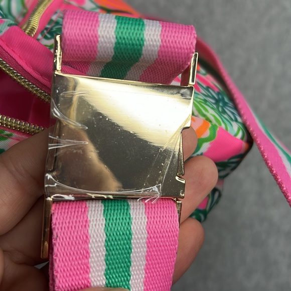 Lilly Pulitzer Run Around Crossbody Waist Belt Bag Soleil Pink Perfect Poppy New - Picture 14 of 17